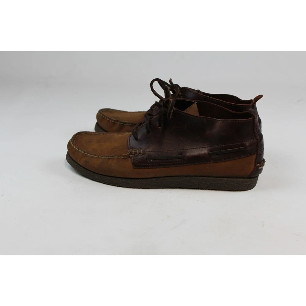 Sperry Top Sider 4 Eye Boat Shoe Sz 10.5 Mens High-top Leather & Canvas STS19275